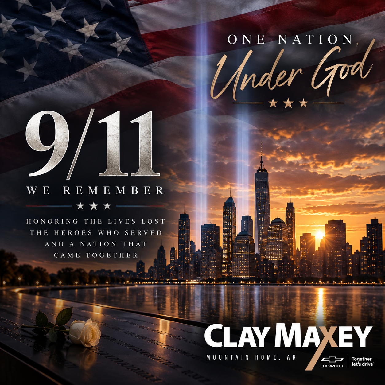 We Will Never Forget. Our Hearts and Prayers go out to everyone. 